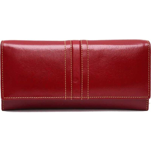 Dynamic Red Leather Purse